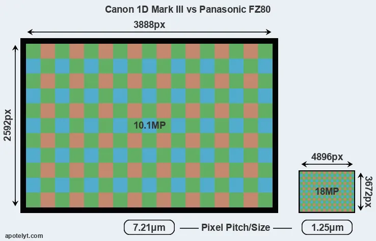 1D Mark III versus FZ80 MP