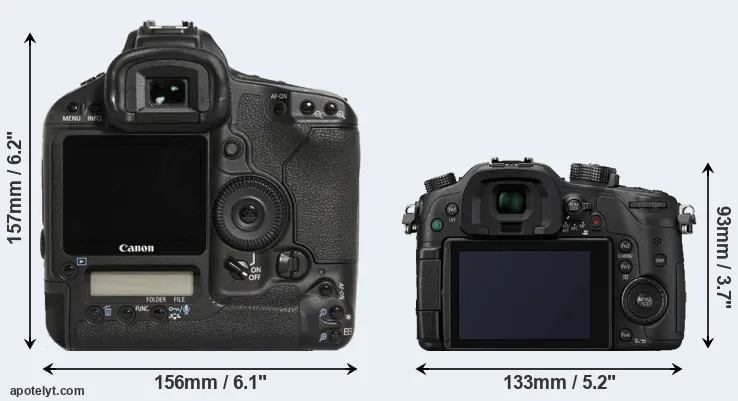 Comparison 1D Mark III or GH4 rear