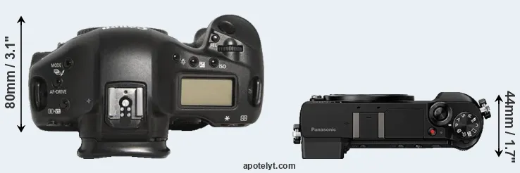 Compare 1D Mark III versus GX80 top