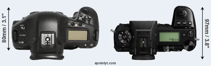 Compare 1D Mark III versus S1 top