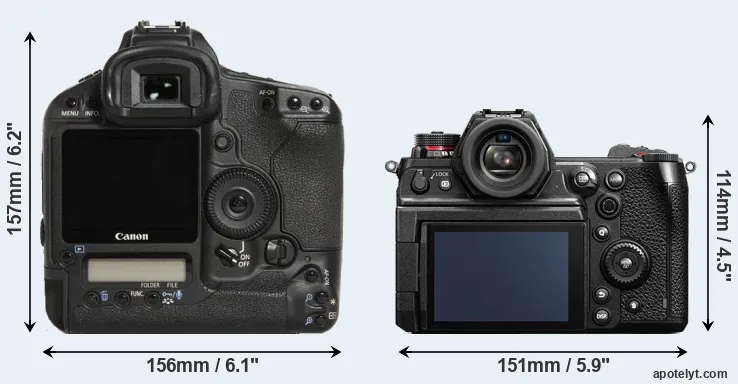 Comparison 1D Mark III or S1H rear