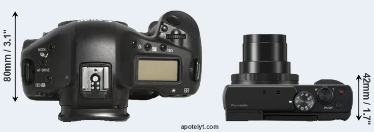 Compare 1D Mark III versus ZS80 top