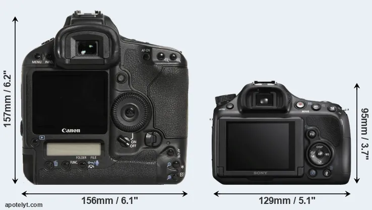 Comparison 1D Mark III or A58 rear