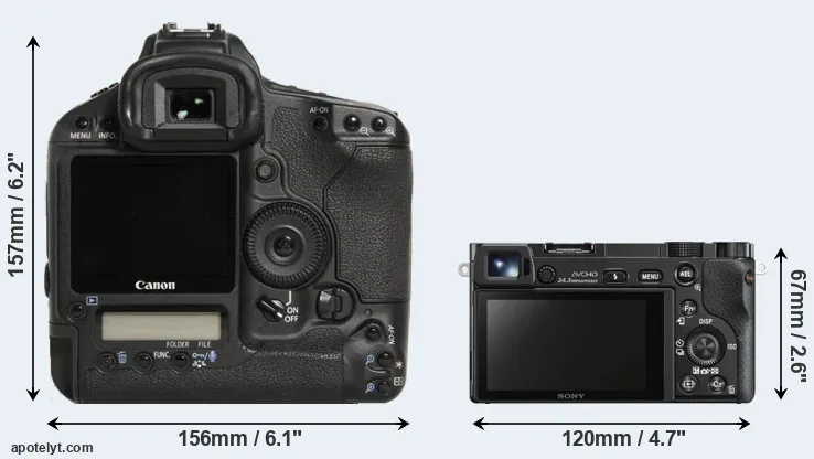 Comparison 1D Mark III or A6000 rear
