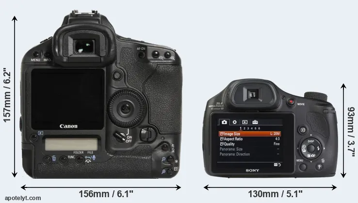 Comparison 1D Mark III or HX350 rear