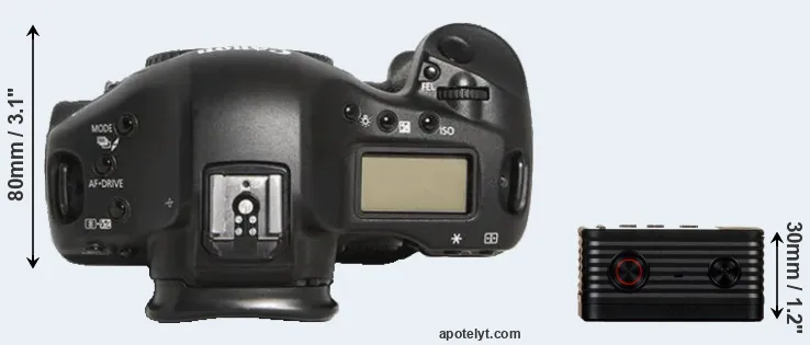 Compare 1D Mark III versus RX0 top