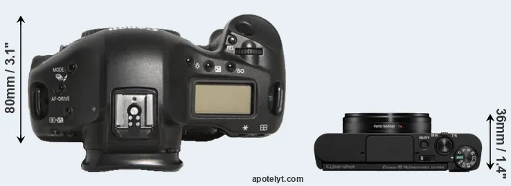 Compare 1D Mark III versus WX800 top