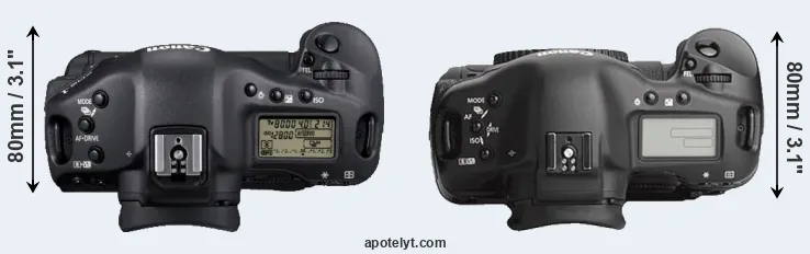Compare 1D Mark IV versus 1Ds Mark III top