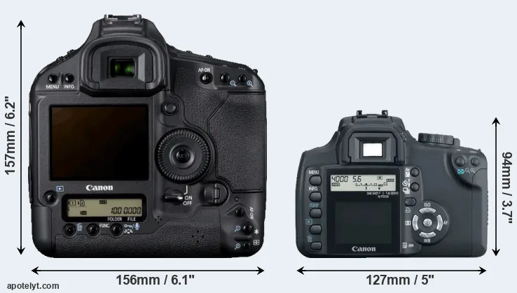 Comparison 1D Mark IV or 350D rear