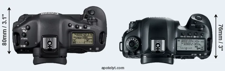 Compare 1D Mark IV versus 5D Mark IV top