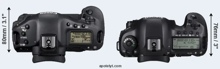 Compare 1D Mark IV versus 5DS top