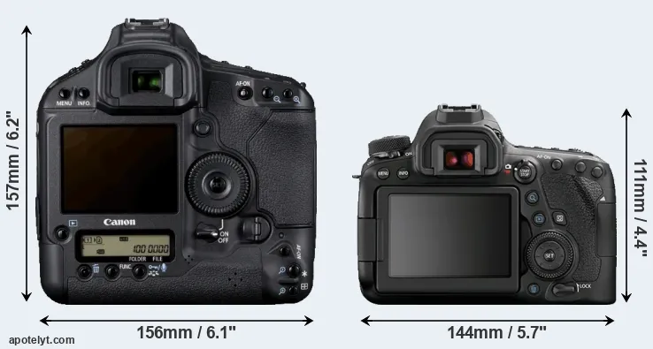 Comparison 1D Mark IV or 6D Mark II rear