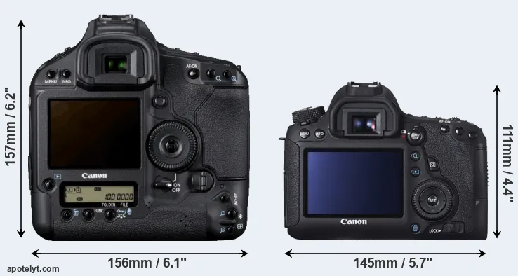 Comparison 1D Mark IV or 6D rear
