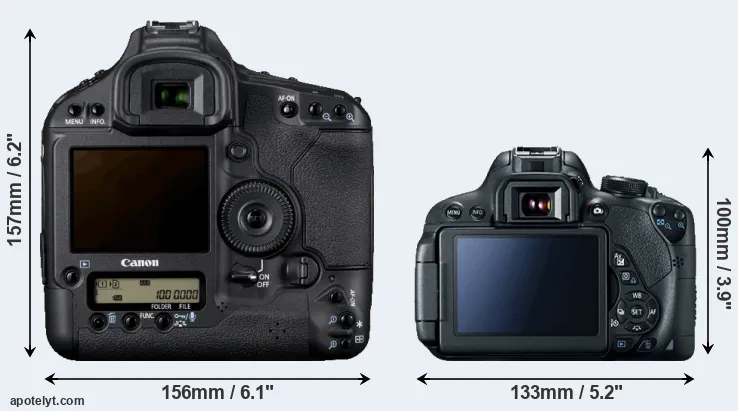 Comparison 1D Mark IV or 700D rear