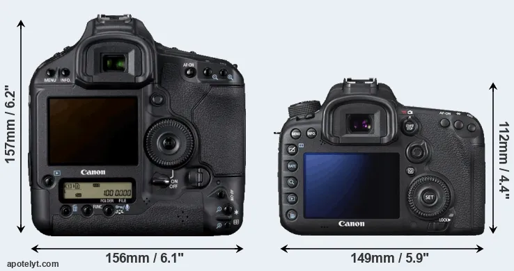 Comparison 1D Mark IV or 7D Mark II rear