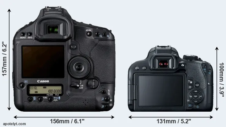 Comparison 1D Mark IV or 800D rear