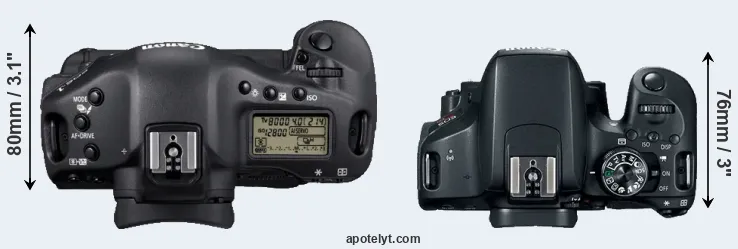 Compare 1D Mark IV versus 800D top