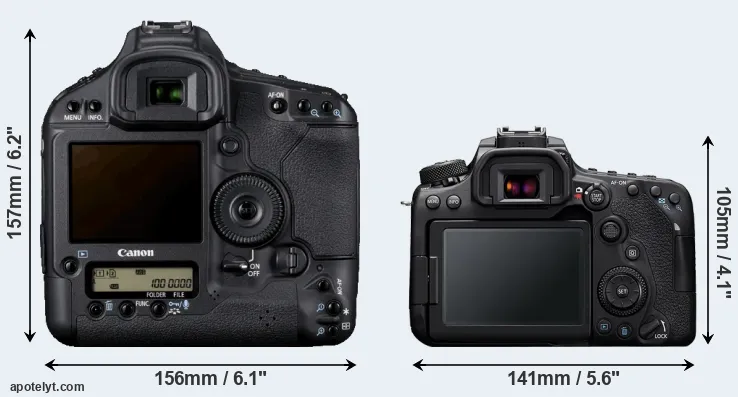 Comparison 1D Mark IV or 90D rear