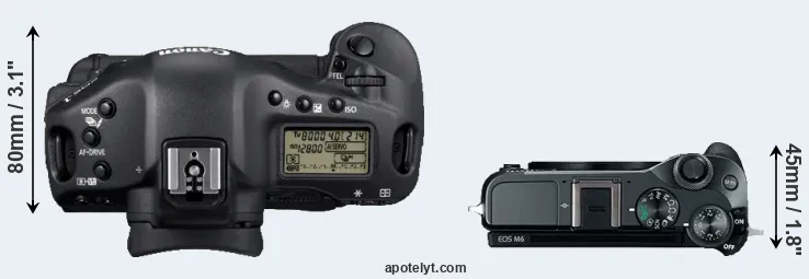 Compare 1D Mark IV versus M6 top
