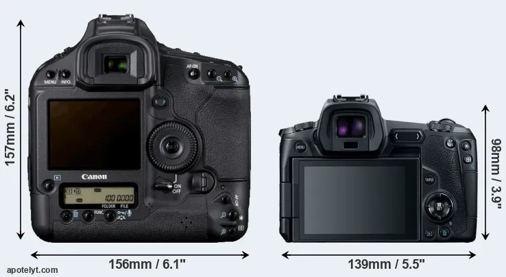 Comparison 1D Mark IV or Canon R rear