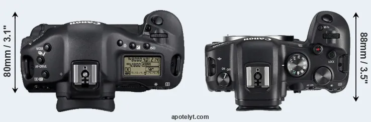 Compare 1D Mark IV versus R6 top