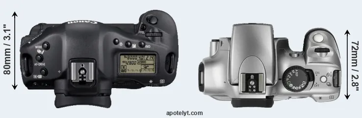Compare 1D Mark IV versus Rebel top