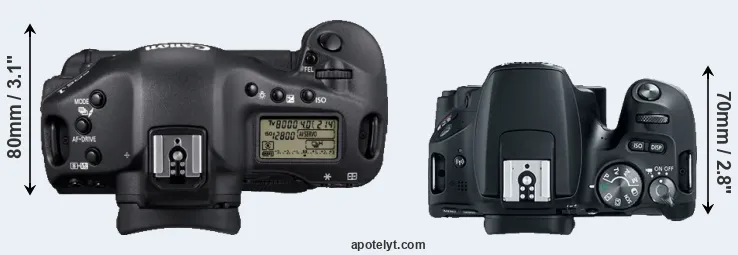 Compare 1D Mark IV versus SL2 top
