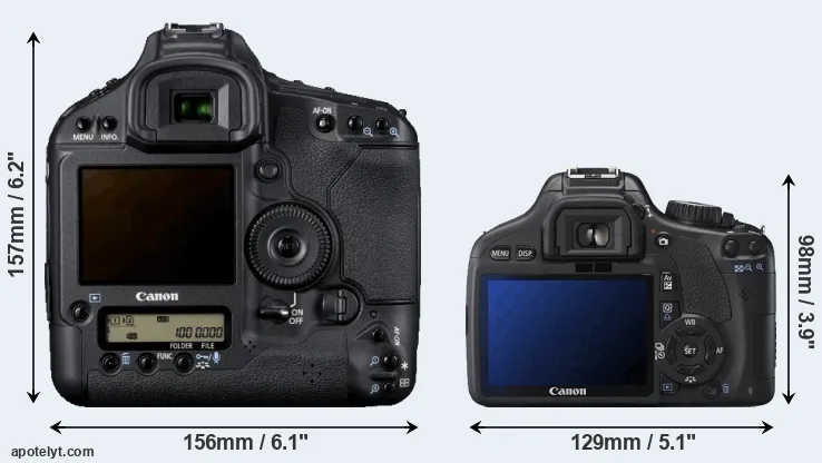 Comparison 1D Mark IV or T2i rear