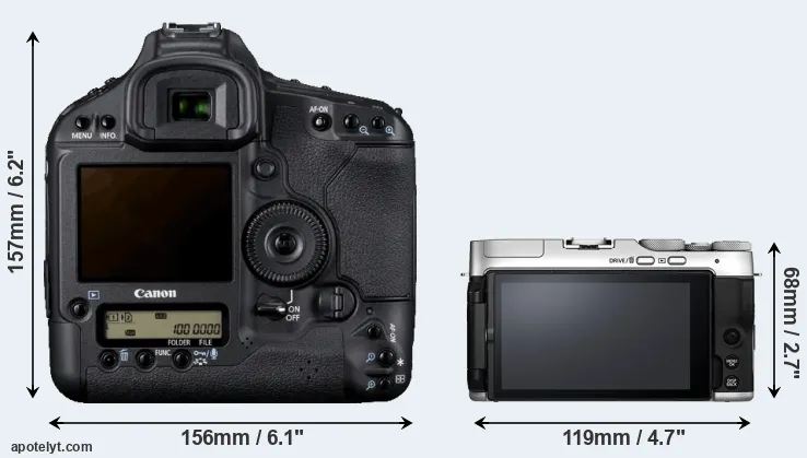 Comparison 1D Mark IV or X-A7 rear
