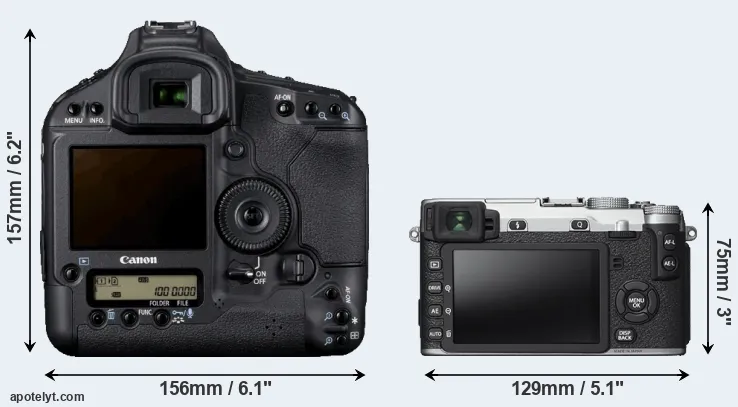 Comparison 1D Mark IV or X-E2S rear