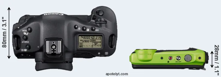 Compare 1D Mark IV versus XP120 top
