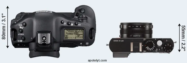 Compare 1D Mark IV versus D-LUX Typ 109 top