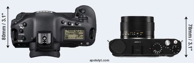 Compare 1D Mark IV versus X Typ 113 top