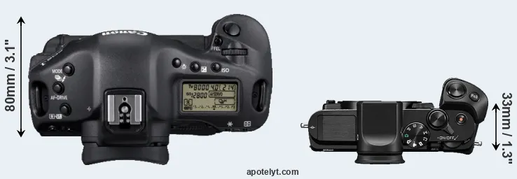 Compare 1D Mark IV versus V3 top