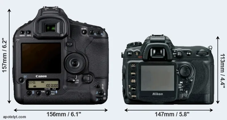 Comparison 1D Mark IV or D200 rear
