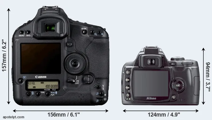 Comparison 1D Mark IV or D40X rear