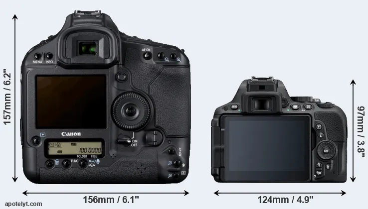 Comparison 1D Mark IV or D5500 rear