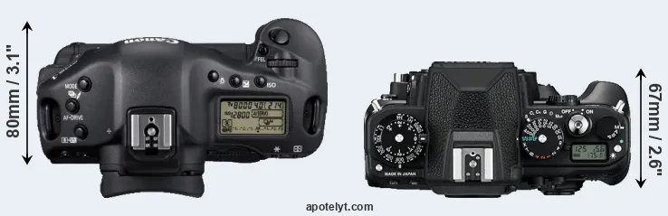 Compare 1D Mark IV versus Df top