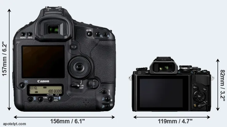 Comparison 1D Mark IV or E-M10 rear
