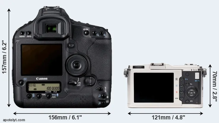 Comparison 1D Mark IV or E-P1 rear