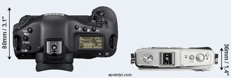 Compare 1D Mark IV versus E-P1 top