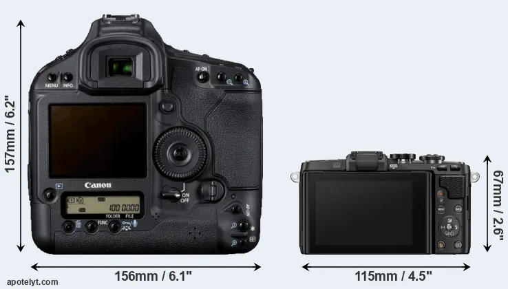 Comparison 1D Mark IV or E-PL7 rear