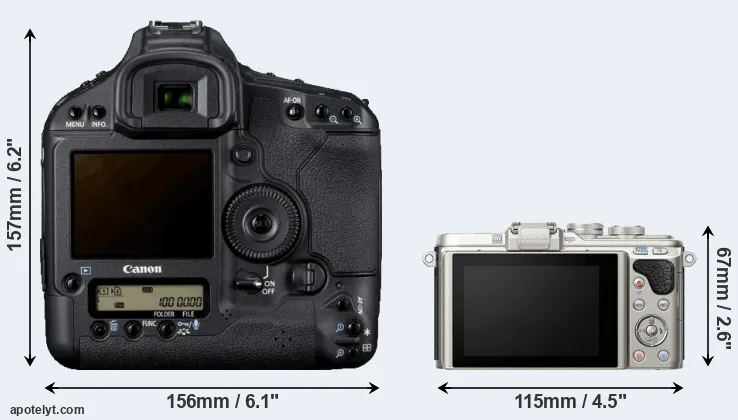 Comparison 1D Mark IV or E-PL8 rear