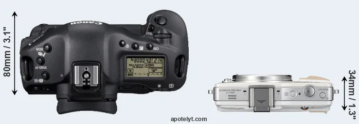 Compare 1D Mark IV versus E-PM2 top