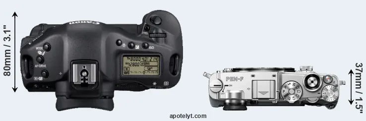 Compare 1D Mark IV versus PEN-F top