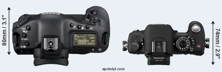 Compare 1D Mark IV versus G10 top