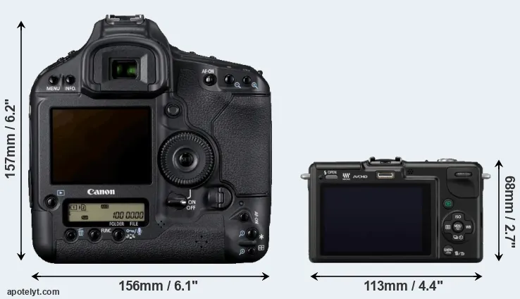 Comparison 1D Mark IV or GF2 rear