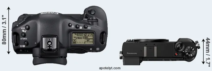 Compare 1D Mark IV versus GX85 top