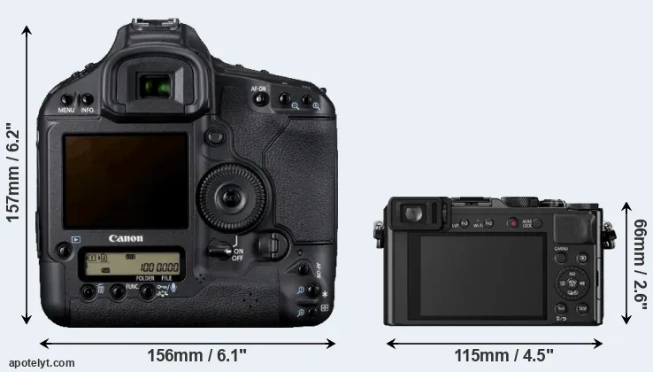 Comparison 1D Mark IV or LX100 rear