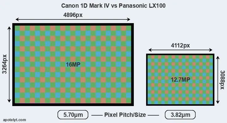 1D Mark IV versus LX100 MP